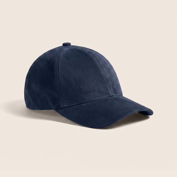 Navy Suede Cap